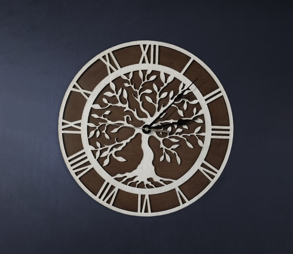 Tree of Life Wooden Clock